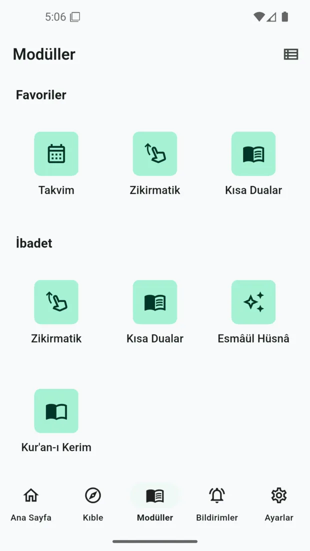 Modern Sade tema: aynı modüller, yalın görünüm.